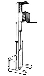 Carrello con posto guida elevabile